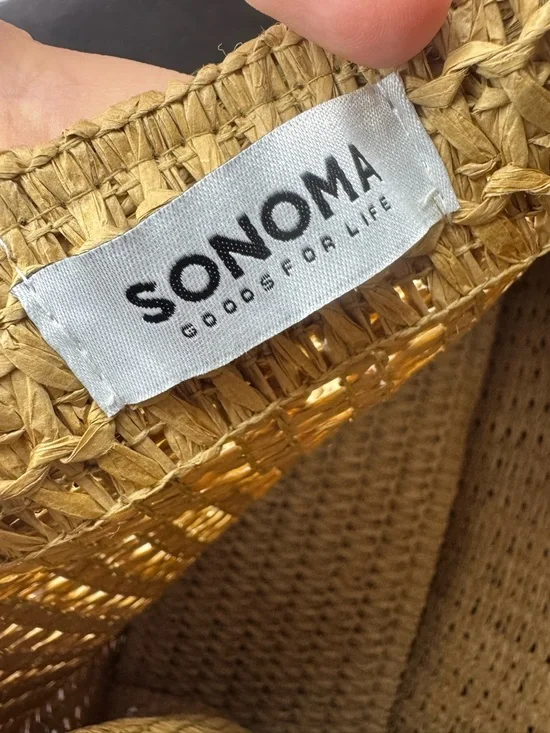 Sonoma ALOHA Straw Tote Bag w/ Pineapple Wristlet NWT Large Summer Beach Bag - Picture 10 of 11